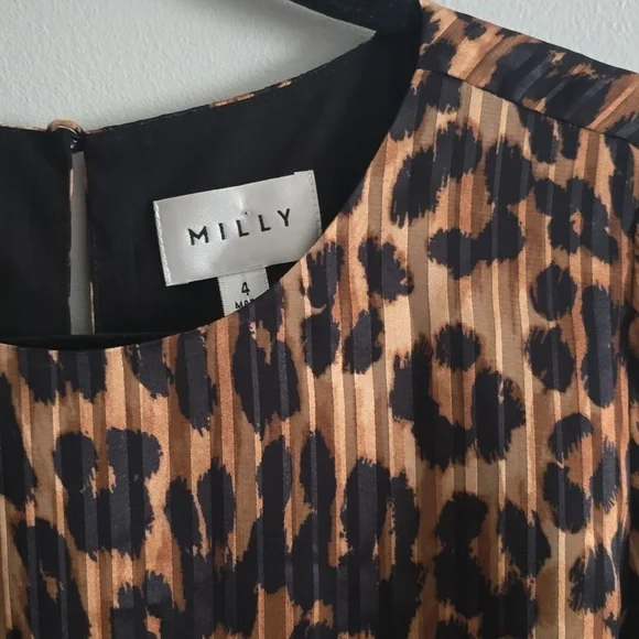 NWOT Milly Elma Burnout Leopard Mini Dress Size 4 - Picture 5 of 11